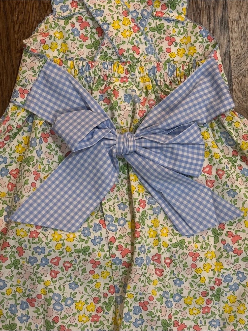 New With Tags Shrimp & Grits Kids floral pinafore jumper dress_13